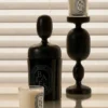 Coperchio a volute nero – per candela media