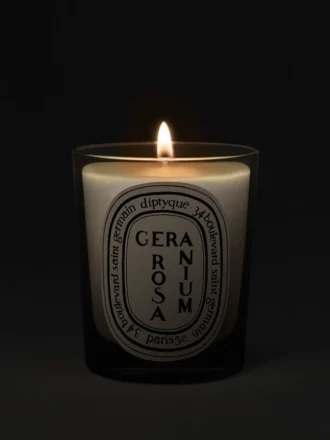 Geranio rosa – candela classica Geranio rosa – candela classica