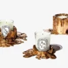 Piccolo portacandela in bronzo dorato – per candele classiche