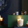 Piccolo portacandela in bronzo dorato – per candele classiche